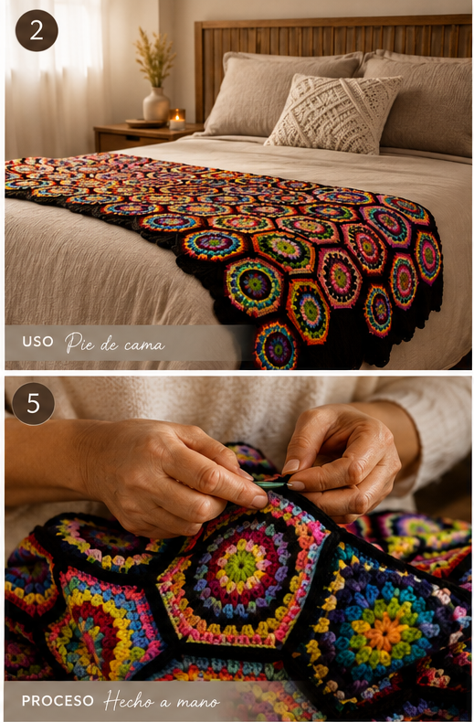 Accesorio artesanal tejido a mano