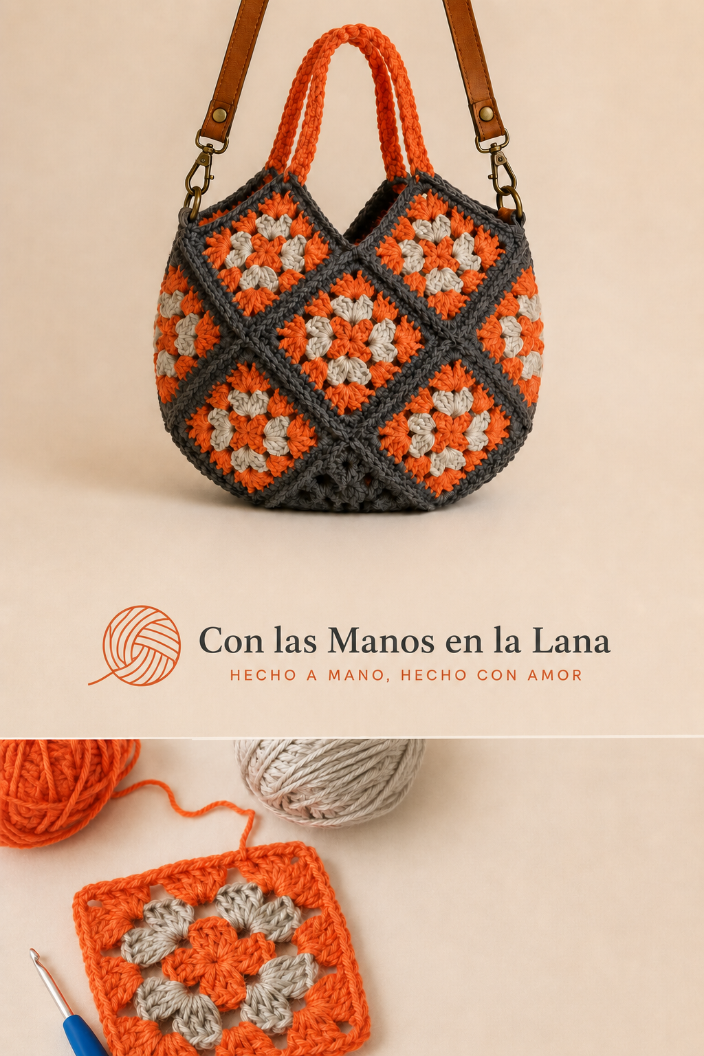 Accesorio artesanal tejido a mano